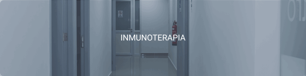 Pasillo clínico de Oncocentro representando el área de inmunoterapia